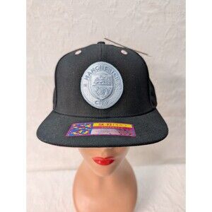 Manchester City FC Ice Cream Flat Brim Snapback Hat Fan Ink Soccer Football MLS